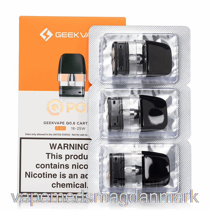 Engangs Vape Danmark Geek Vape Q Udskiftning Pods 0,6ohm Pods